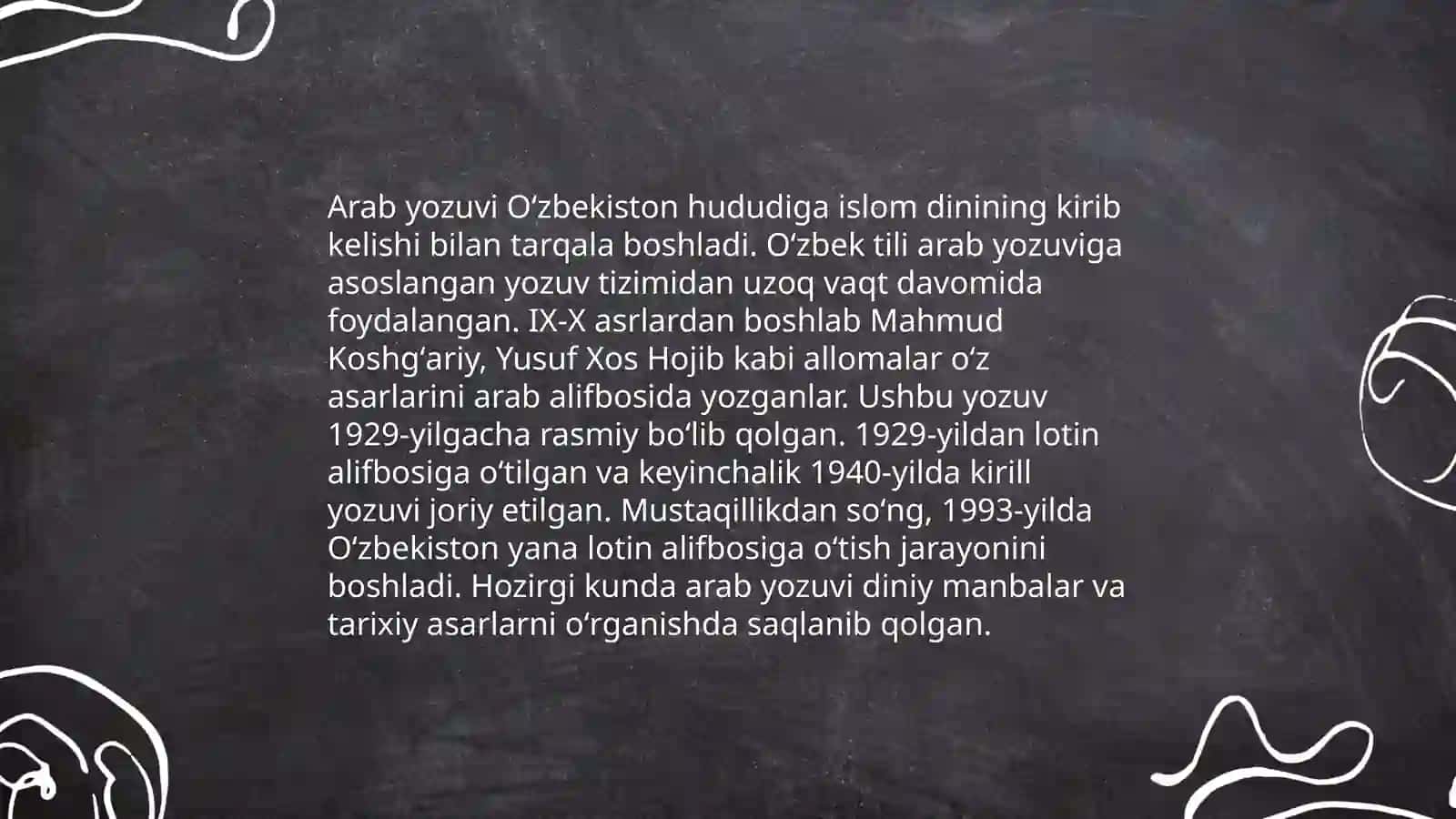 Oʻzbek tilining yozuv tizimlari taraqqiyoti 4