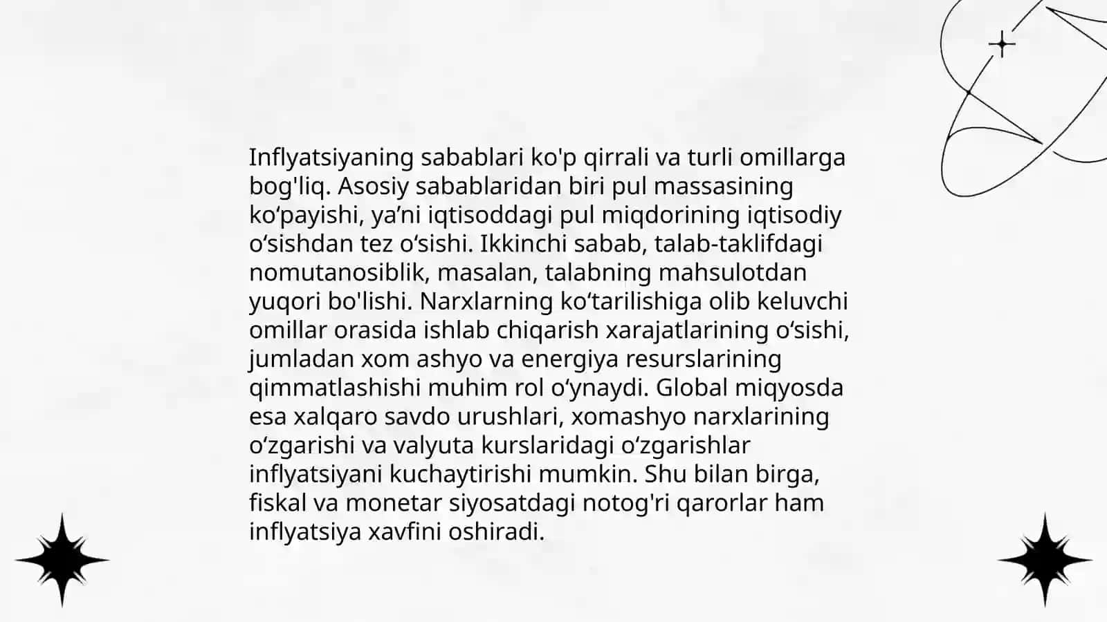 Inflatsiya va uning namoyon boʻlish shakllari 4