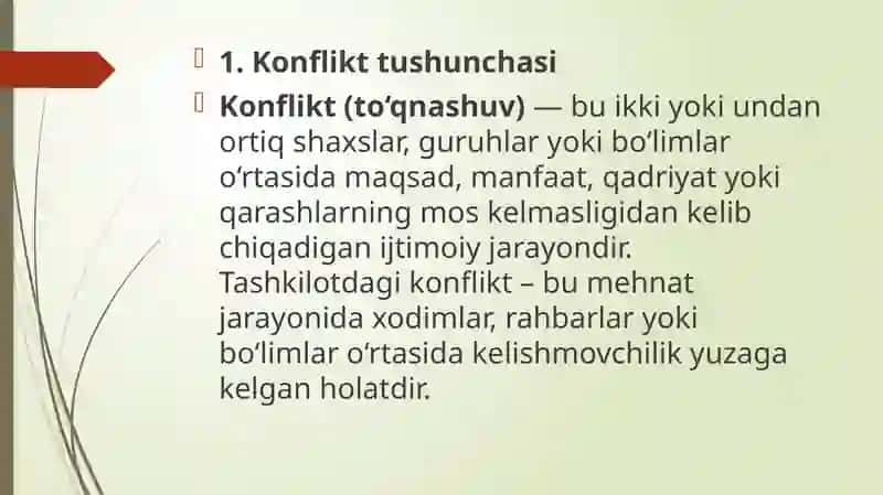Tashkilotlardagi konfliktlar 4