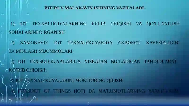 Internet of things (IOT) dama’lumotlamingyaxlitliginita’minlashusullaritahlili 4