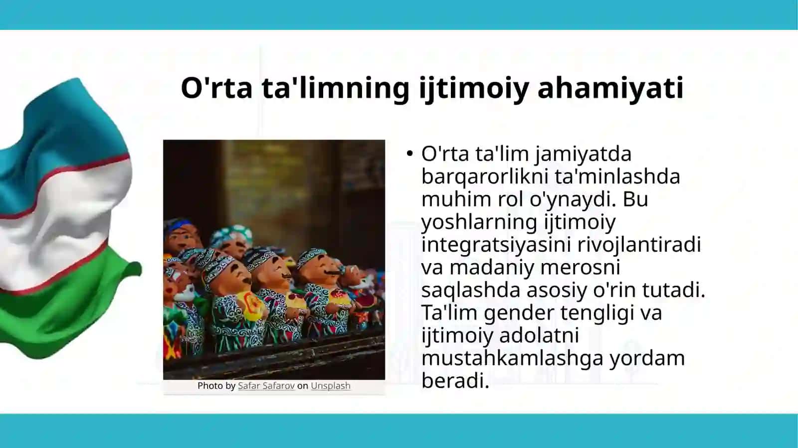 Umumiy o'rta va o'rta maxsus ta'lim.  Oliy ta'lim va Oliy ta'limdan keyingi ta'lim. Oliy ta'lim turlari. 4