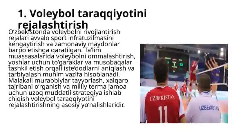 Voleybol taraqqiyotini rejalashtirish 4