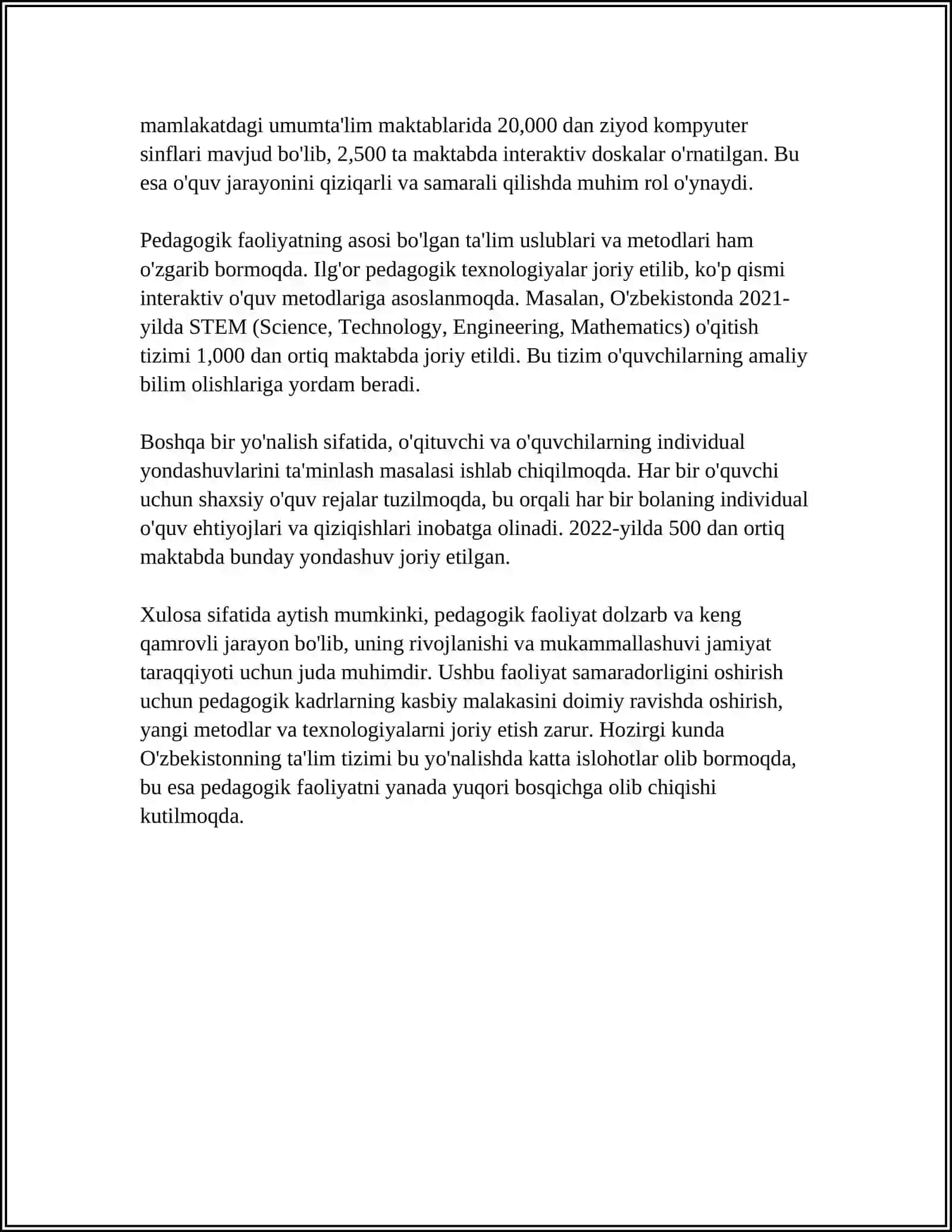 PEDAGOGIK FAOLIYATNING MOHIYATI VA QADRIYAT XUSUSIYATLARI 4