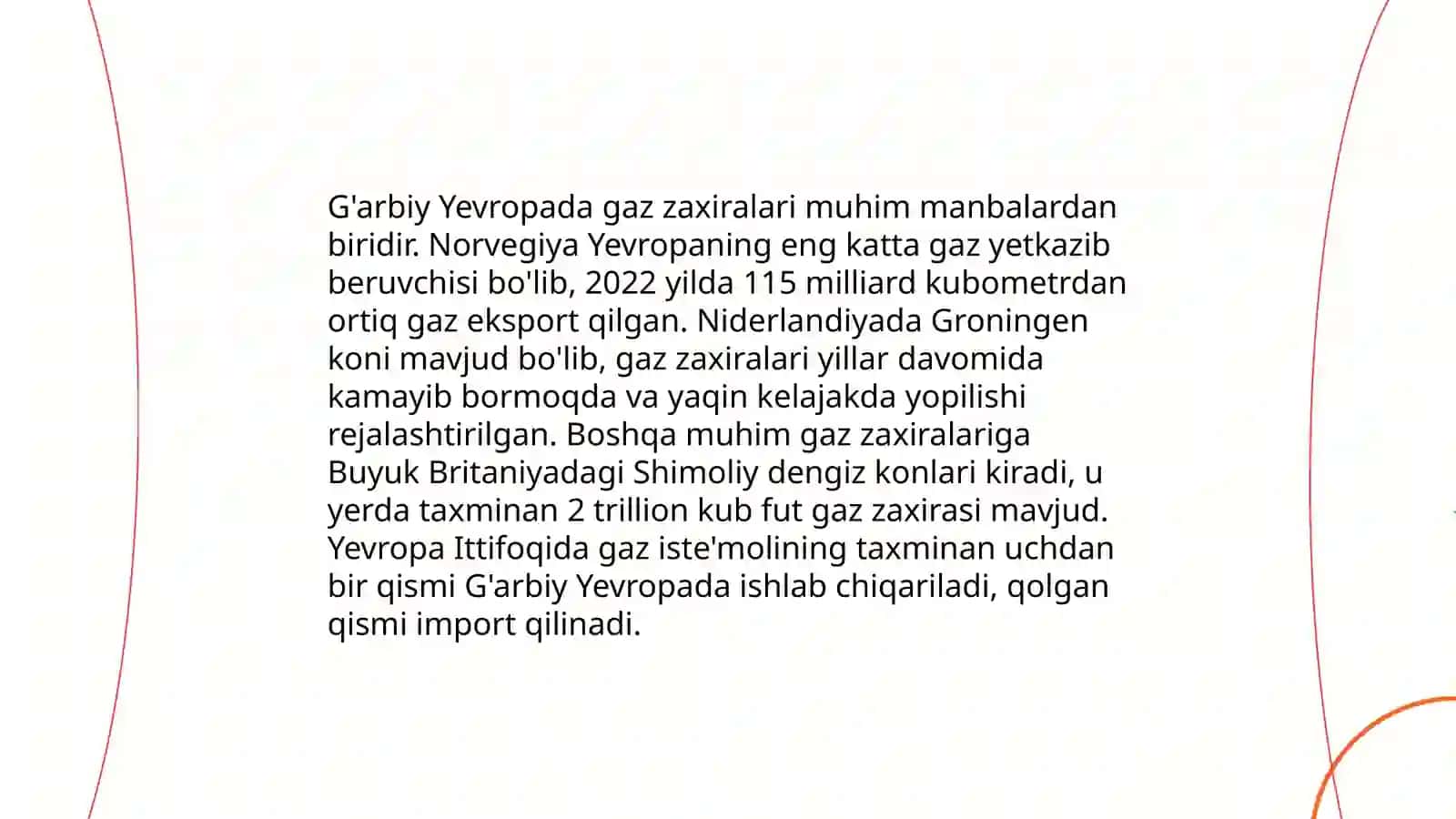 Garbiy Yevropada neft zaxiralari 4