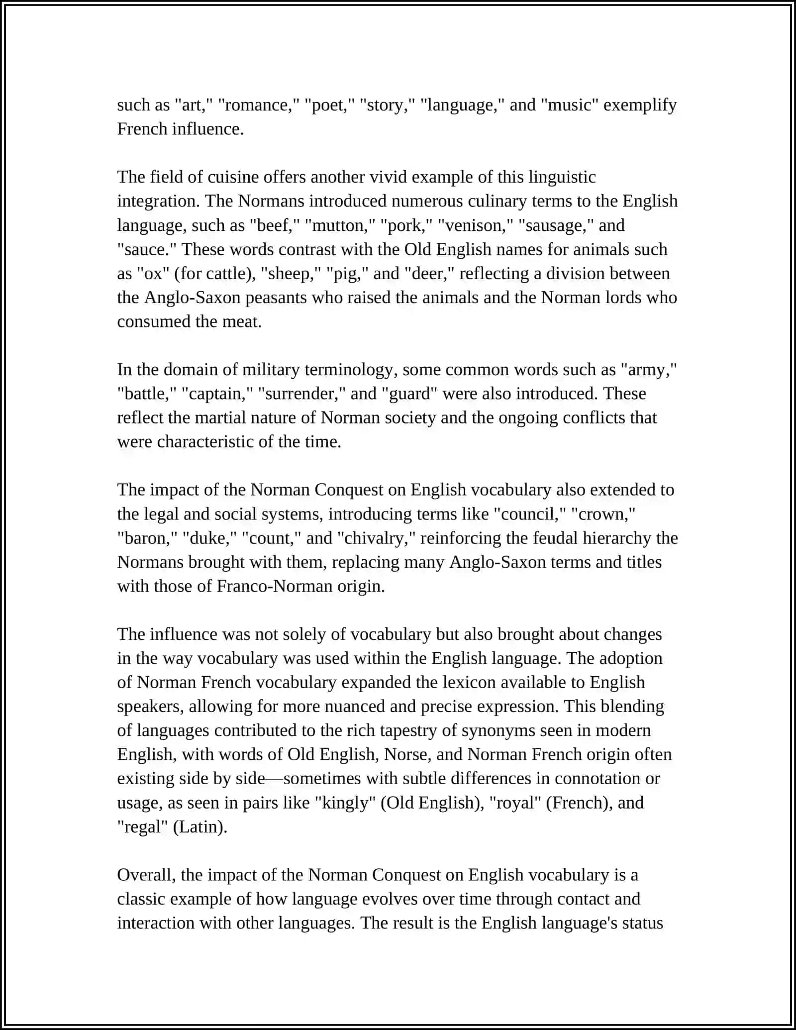 Foreign Influence on the Development of the English Language 4