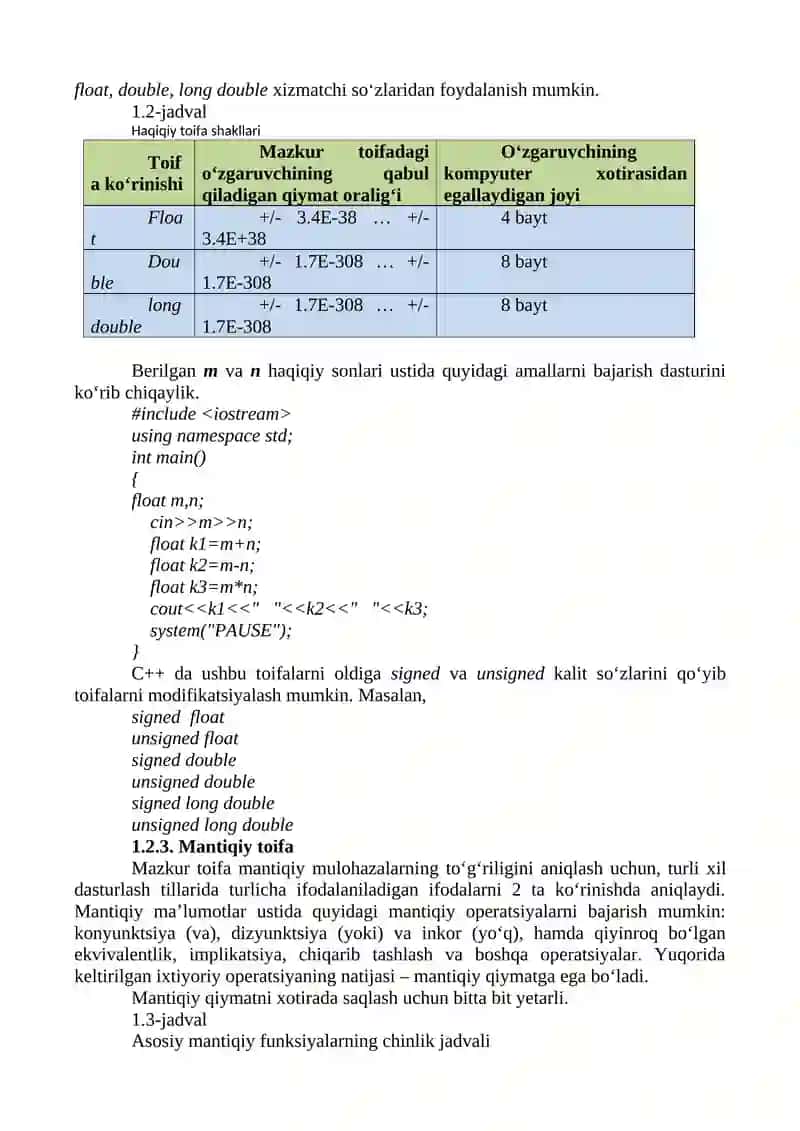 LABORATORIYA MASHG’ULOTLAR MATERIALLARI 4