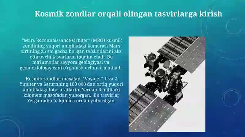 Kosmik Apparatlar Yordamida Olingan Suratlar va Ularga Ishlov Berish 4