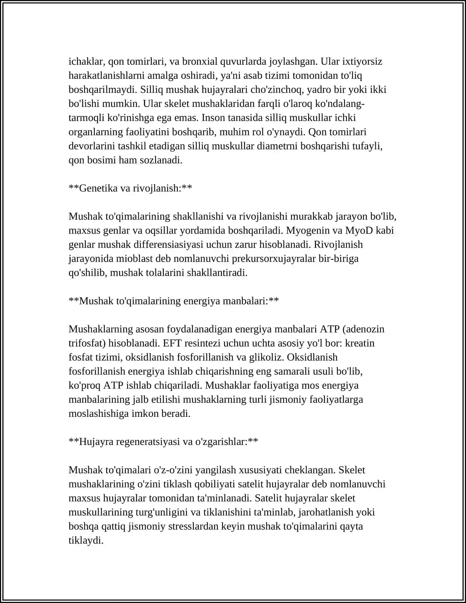 MUSHAKLARNING ISHI VA BIOMEXANIKASI. LASGRAF MUSHAKLAR TO’G’RISIDA TA’LIMOTI 4