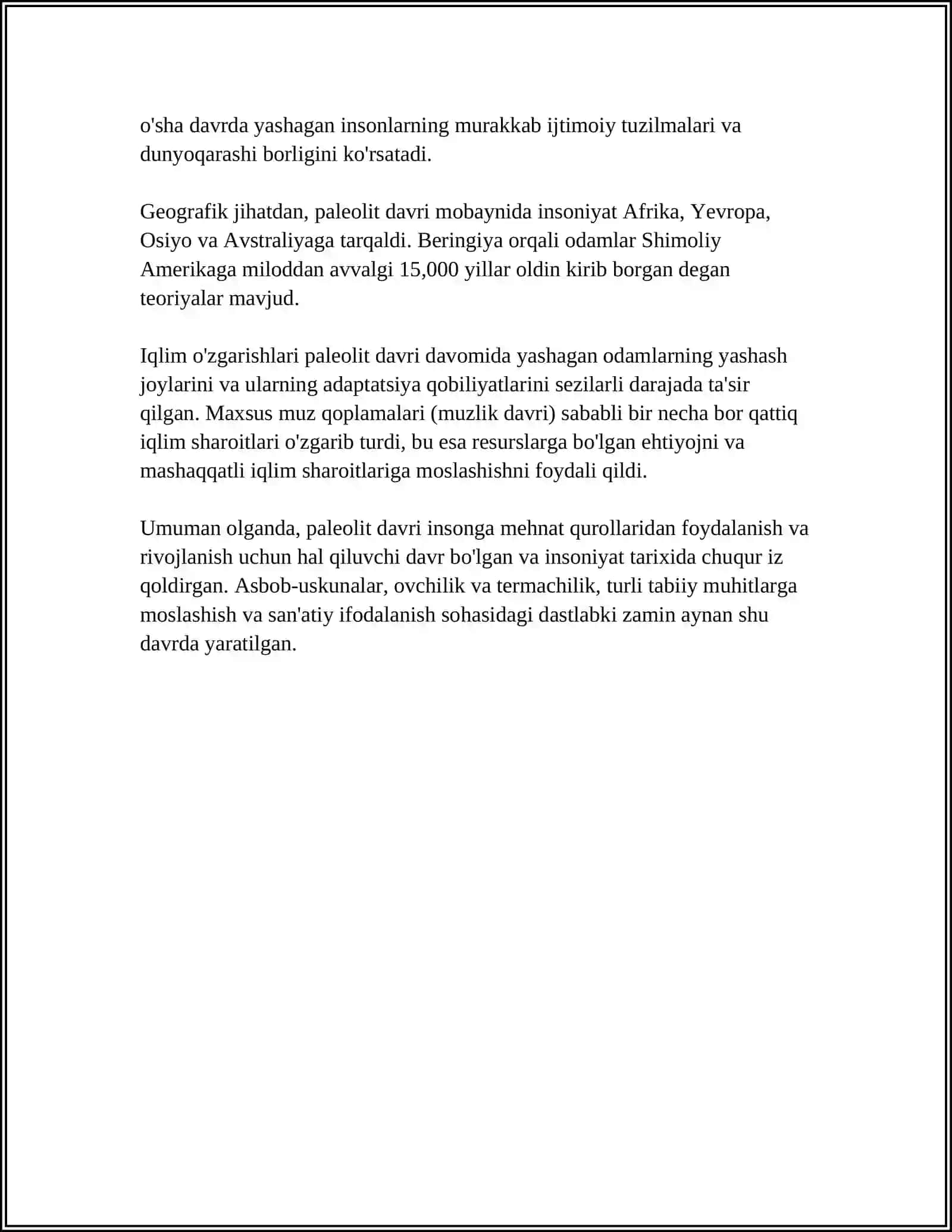 MAMLAKATIMIZDA ODAMLARNING PALEOLIT DAVRI MANZILGOHLARI 4