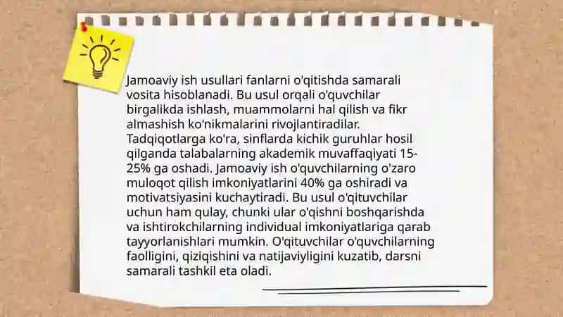Fanlarni o'qitishda interaktiv metodlardan foydalanish Ergasheva Gulbahor 4