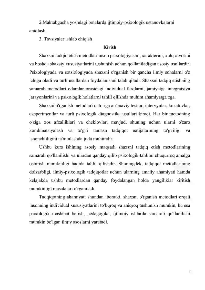 Shaxsni tadqiq etish metodlaridan samarali foydalanish 4