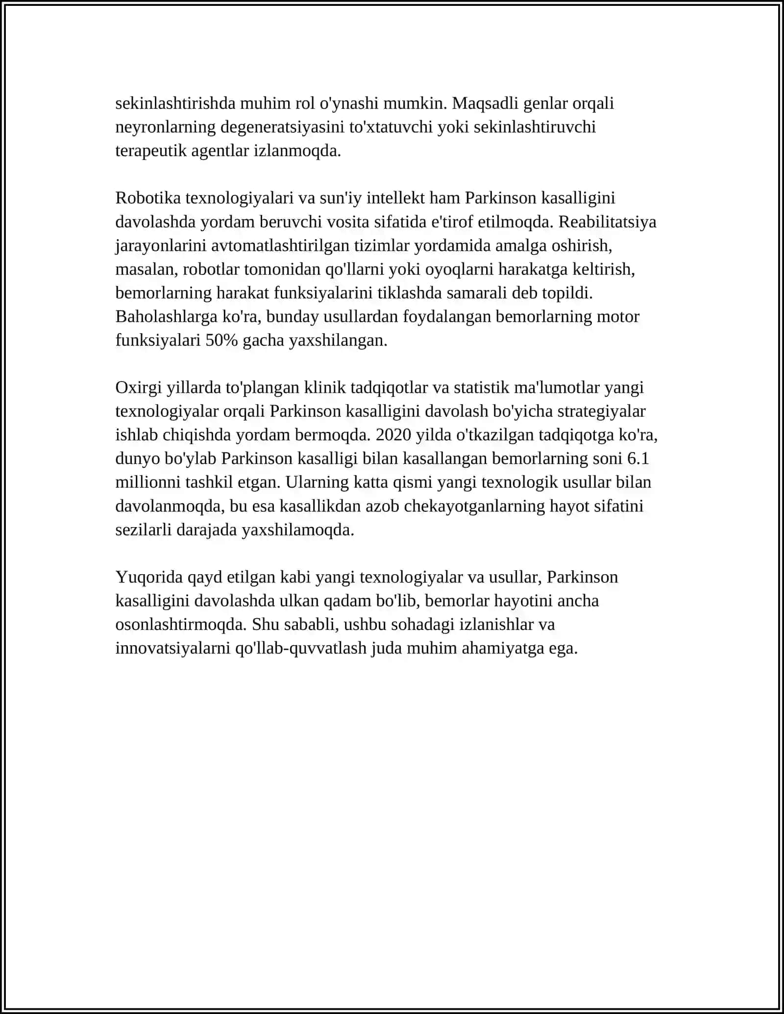 UXLATADIGAN VOSITALAR. TALVASAGA QARSHI MODDALAR. PARKINSON IZMGA QARSHI VOSITALAR 4