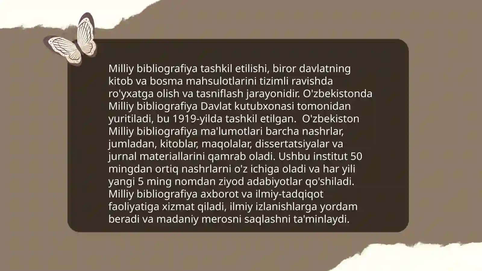 Oʻzbekistonda bibliografiya ishining hozirgi ahvoli 4
