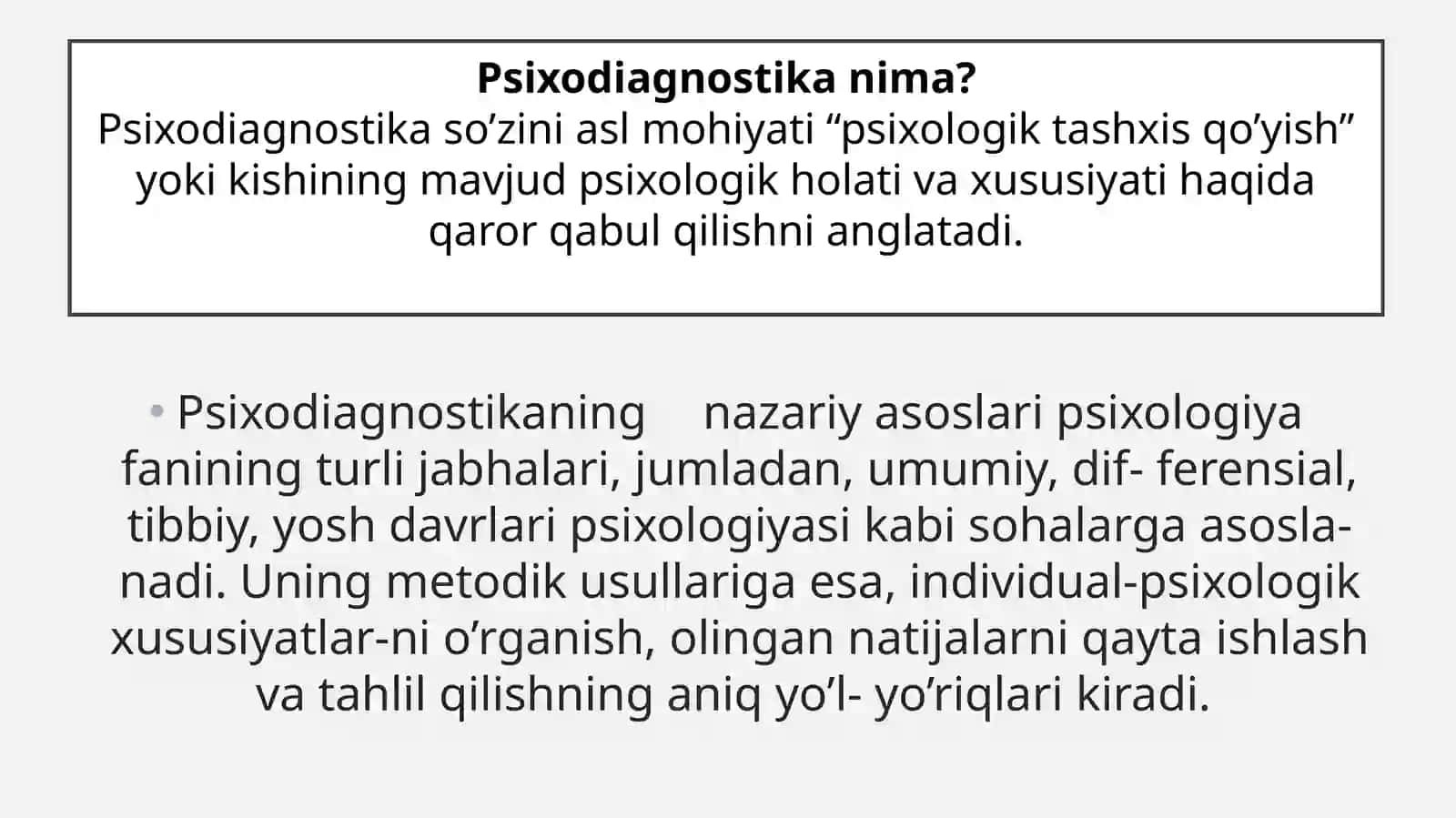 Psixodiagnostika predmeti, maqsadi va vazifalari 4