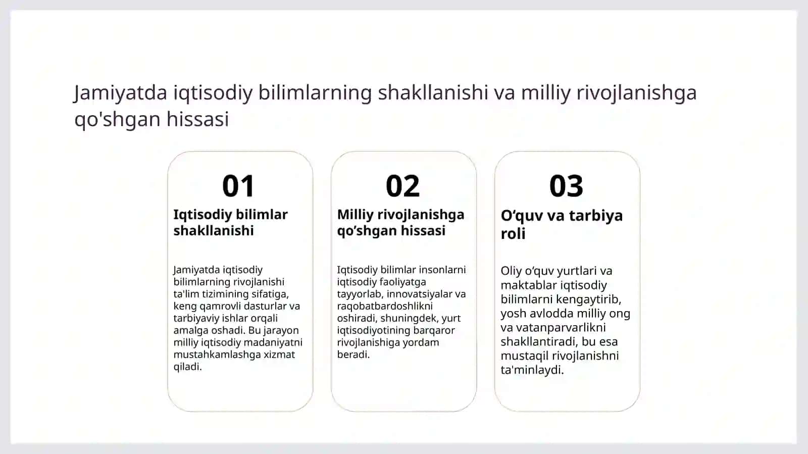 Iqtisodiy tarbiyasi.Vatanparvarlik tarbiyasi 4