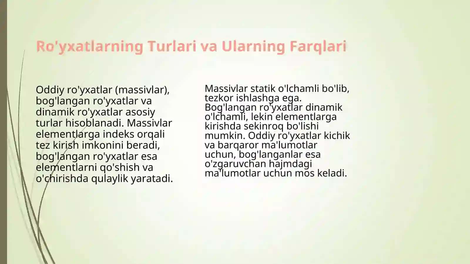 Javada lists (roʻyxatlar), Stacks ( steklar) Queues (navbatlar) va Priority Queues ( ustuvor navbatlar) 4