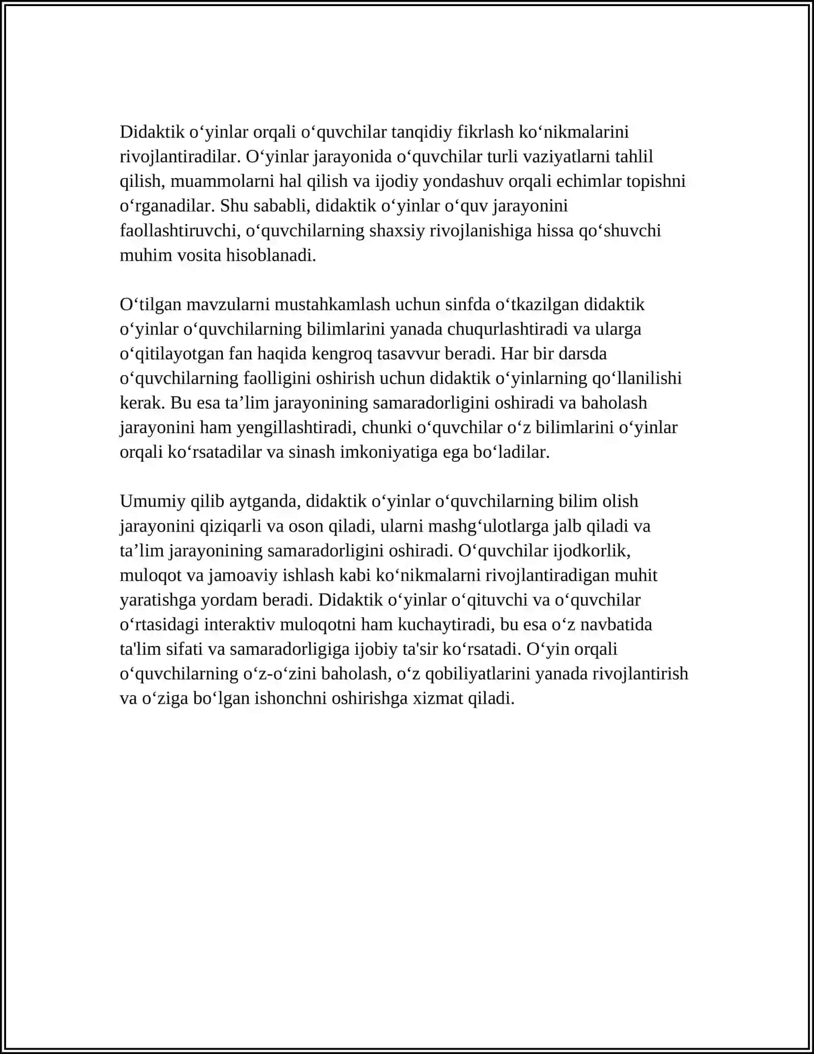 DIDAKTIK OYIN TURLARI 4