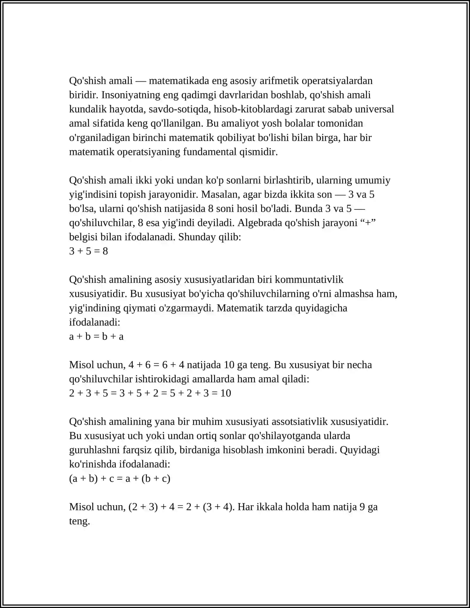 1-Sinf Matematika Yuz Ichida Qoshish Metodikasi 4