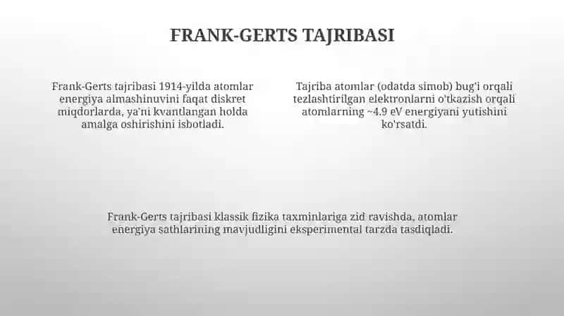Vodorod atomi uchun Bor nazariyasi 4