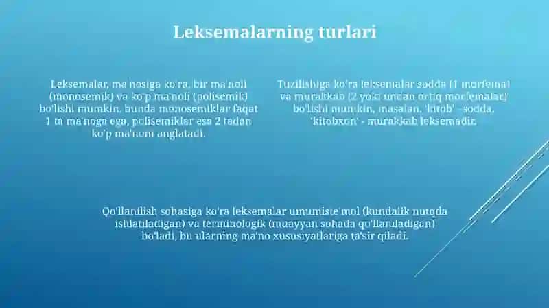 Leksim ma'no va tushuncha haqidagi qarashlar. 4