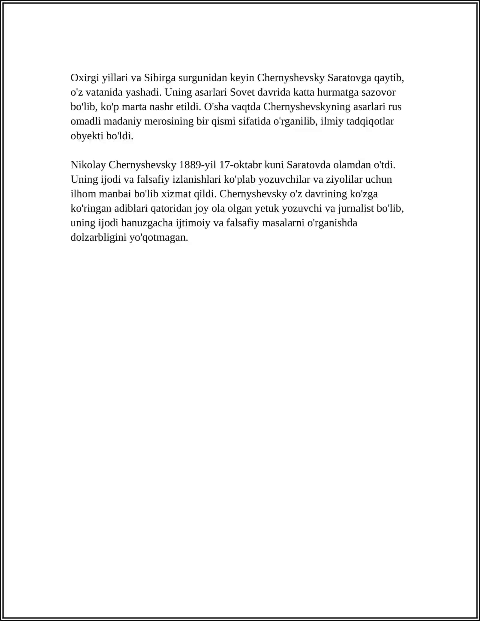 Chernishevskiynig «Tanlangan adabiyot-tanqidiy maqolalar» asarlari 4