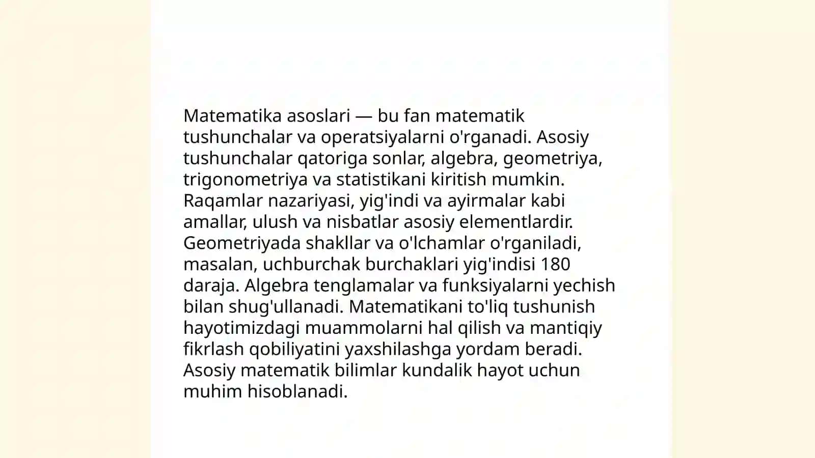 Boshlanģich talim davlat standarti negizini belgilovchi kòrsatkichlar òquvchilarning tayyorlov darajasiga qòyiladigan minimal talablar 4