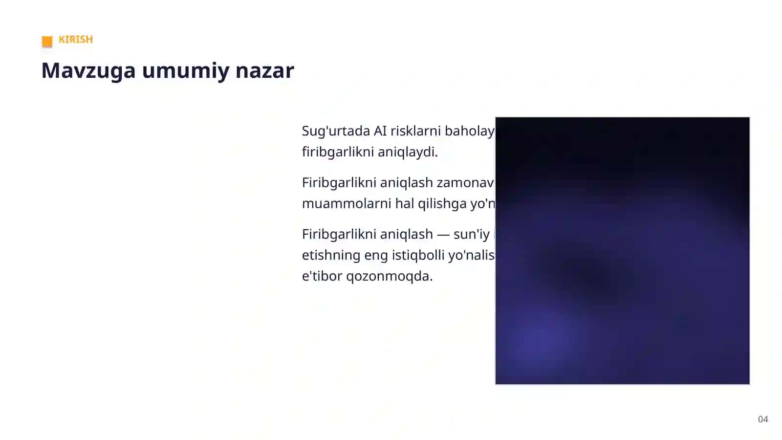 Firibgarlikni aniqlash (AI sug'urta sohasida) 4