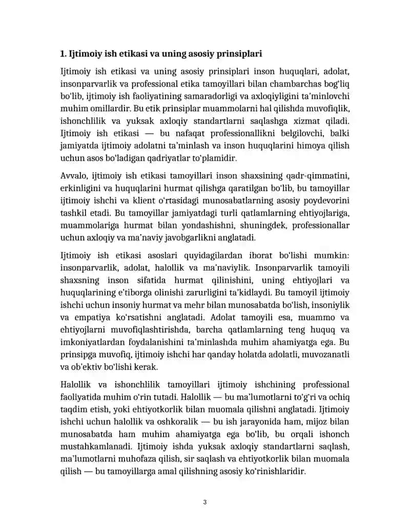 Ijtimoiy ish etikasi amaliyot asosi sifatida. 4