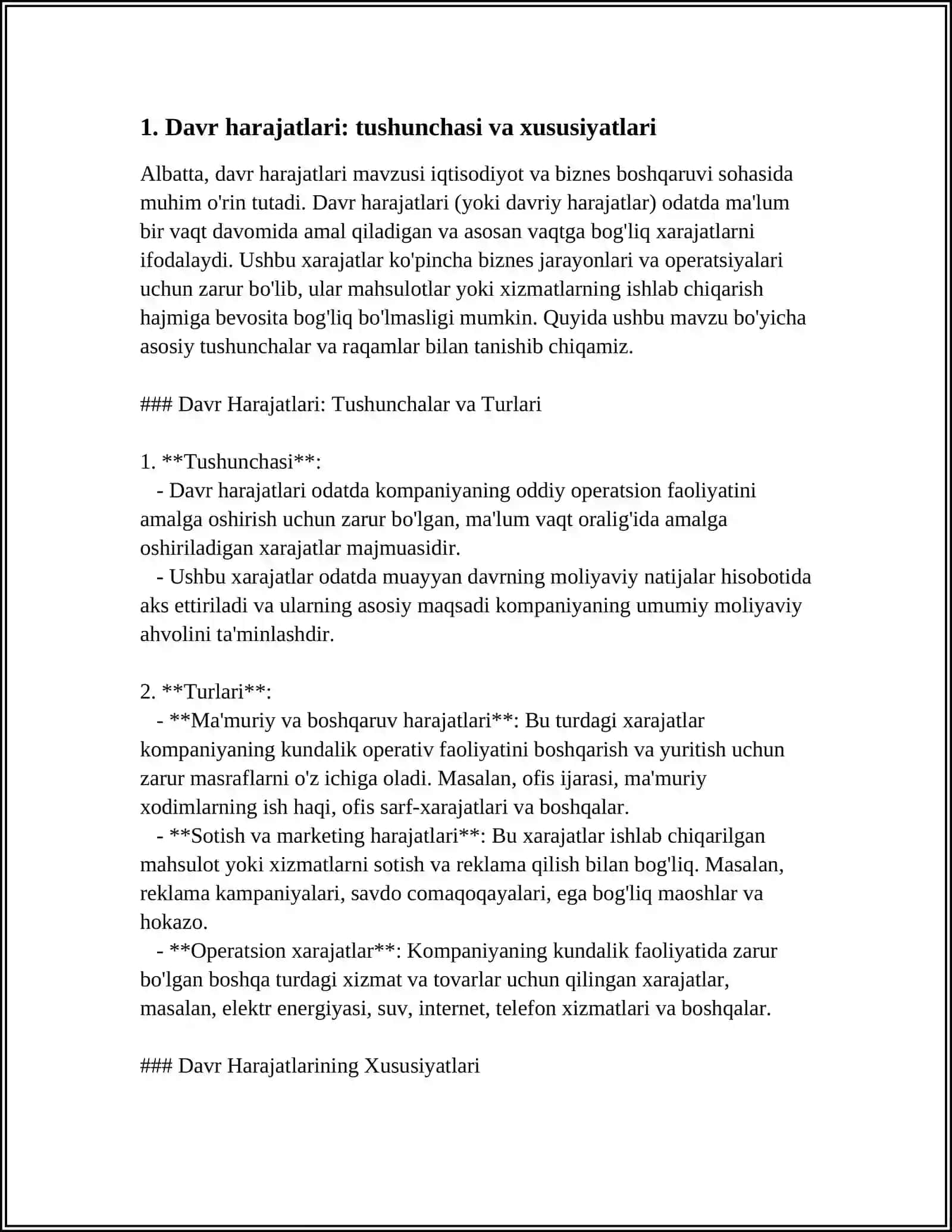 MAHSULOT SOTISH BILAN BOG'LIQ BO'LGAN DAVR HARAJATLARINI HISOBGA OLISH 4