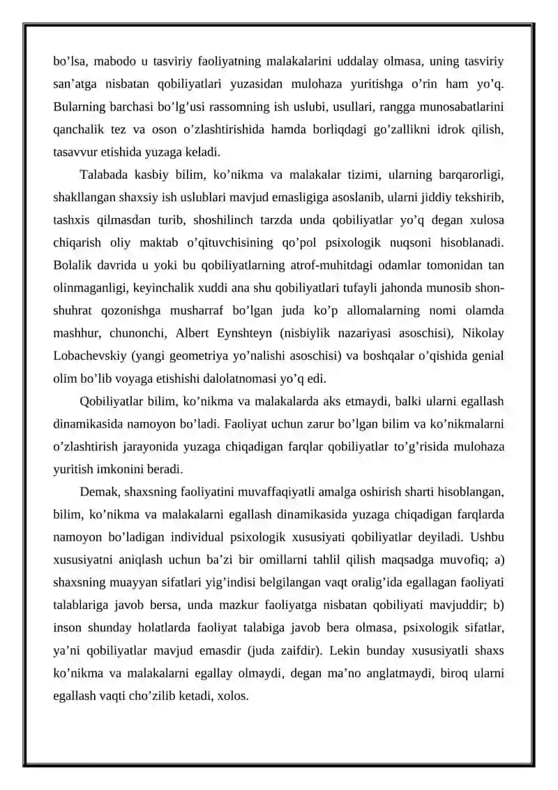 Qobiliyat va Pedagogik qobiliyat haqida tushuncha 4
