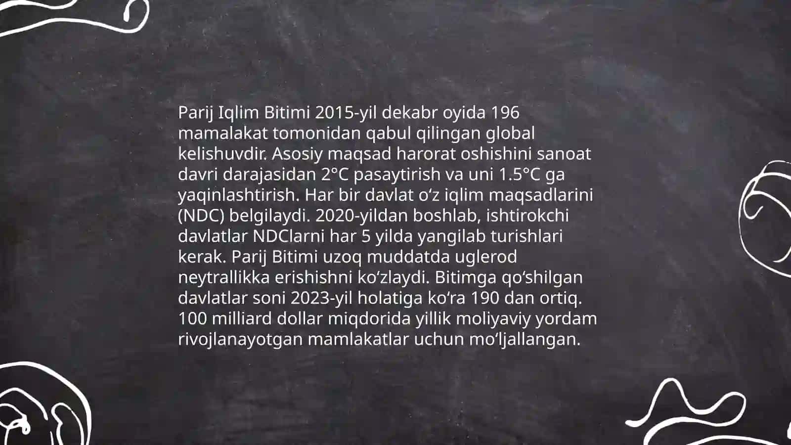 Yashil iqtisodiyotni rivojlantirishga qaratilgan xalqaro meyyoriy xujjatlar 4