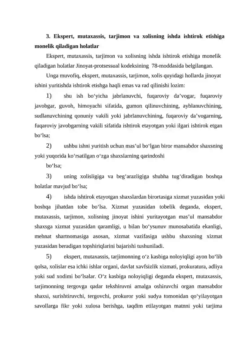 Jinoyat Protcessida Ishtirok Etishga Monelik Qiladigan Holatlar 4