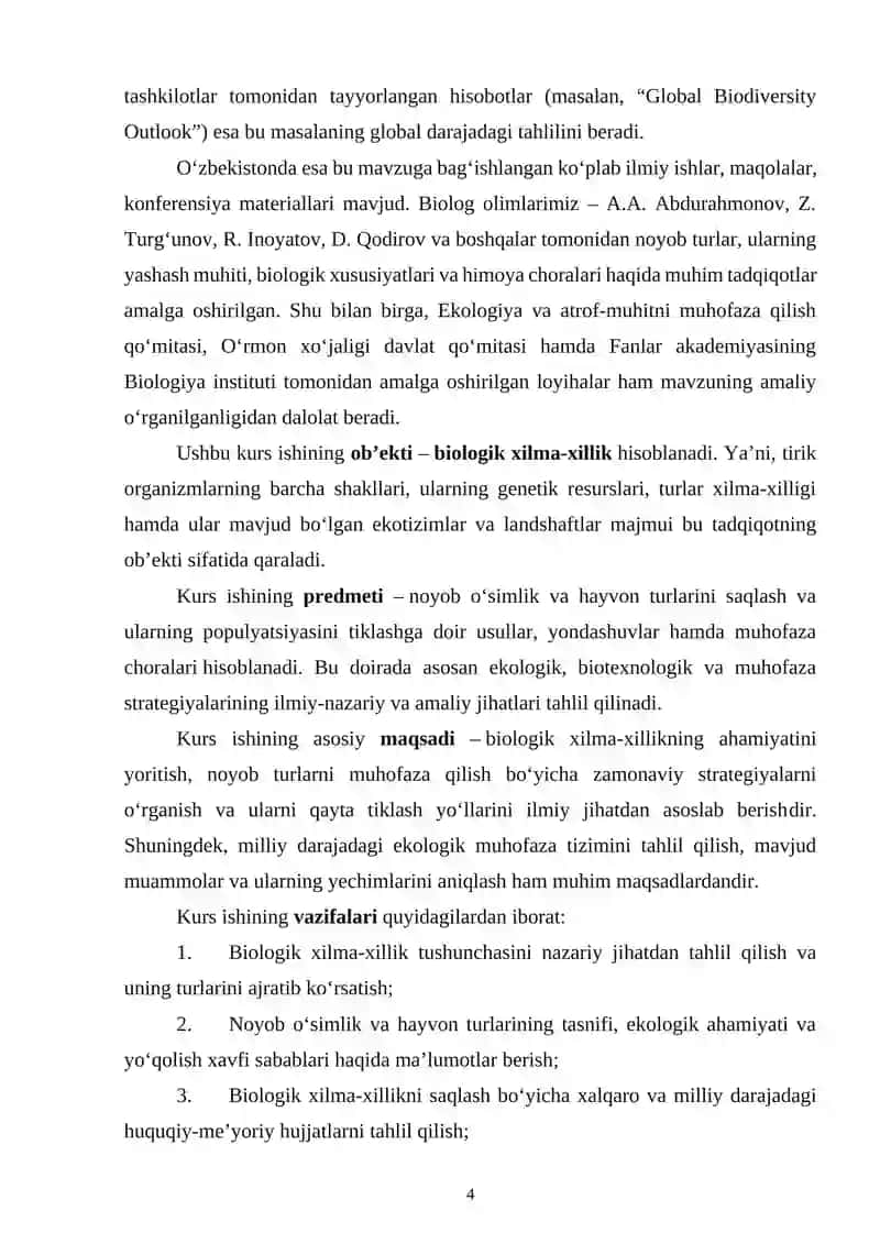 Biologik xilma xillikni noyob osimliklar va hayvonlarni asrash populyatsiyalarni qayta tiklash.docx 4