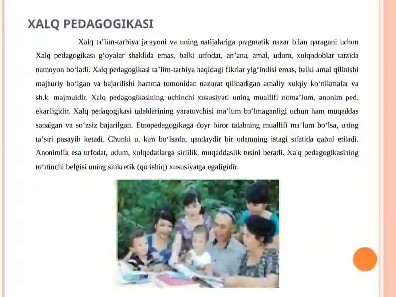 XALQ PEDAGOGIKASI MA'NBALARIDA INSONPARVARLIK G‘OYALARINING IFODASI 4