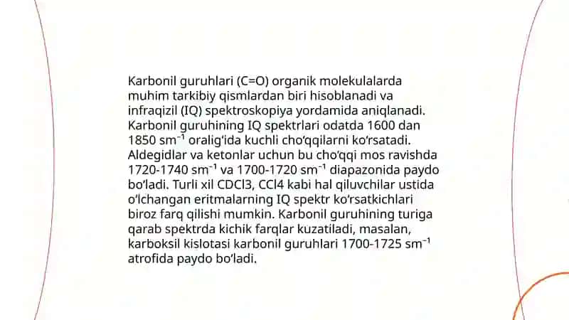 Gidroksil va karbonil guruhi tutgan birikmalarning IQ spektrlari 4
