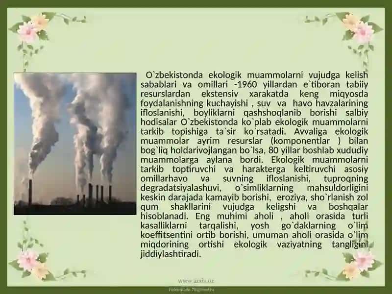 O’zbekistonning tabiiy geografik mintaqalaridagi ekotizimlar ekologik turizm resurslari 4