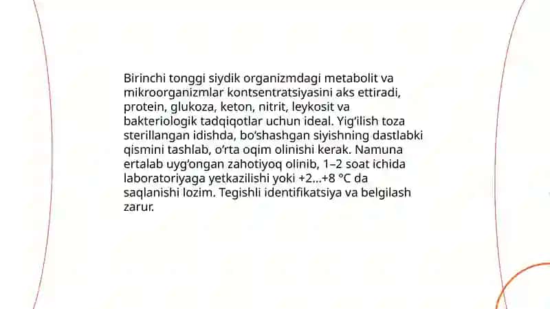 Umumiy tahlil va sinamalar uchun siydik yiĝish 4