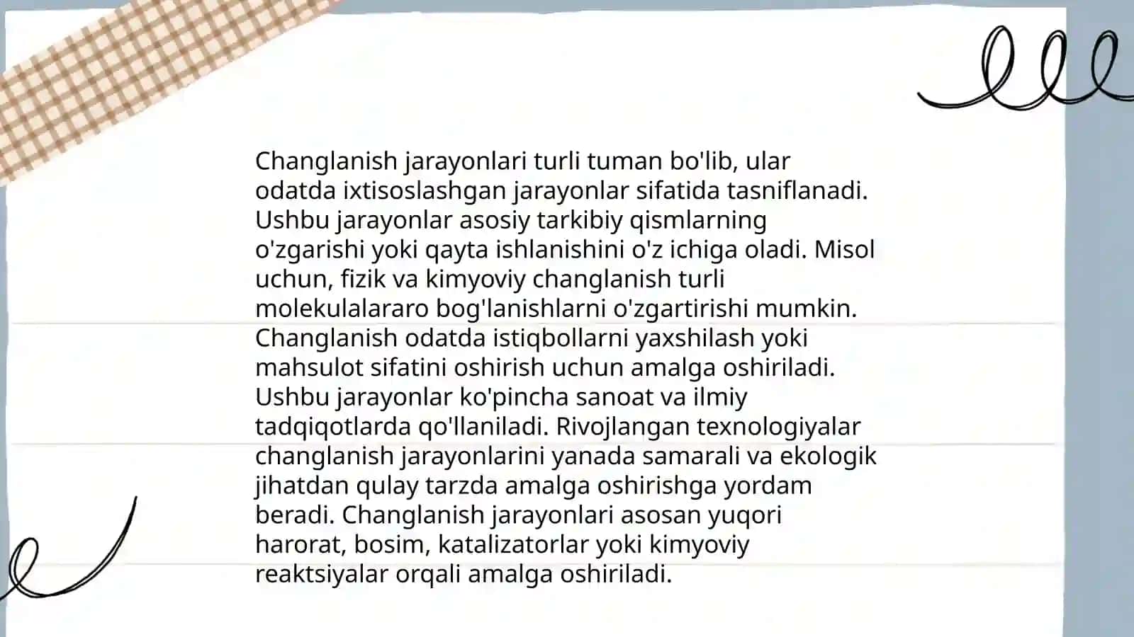 Changlanish jarayoni 4