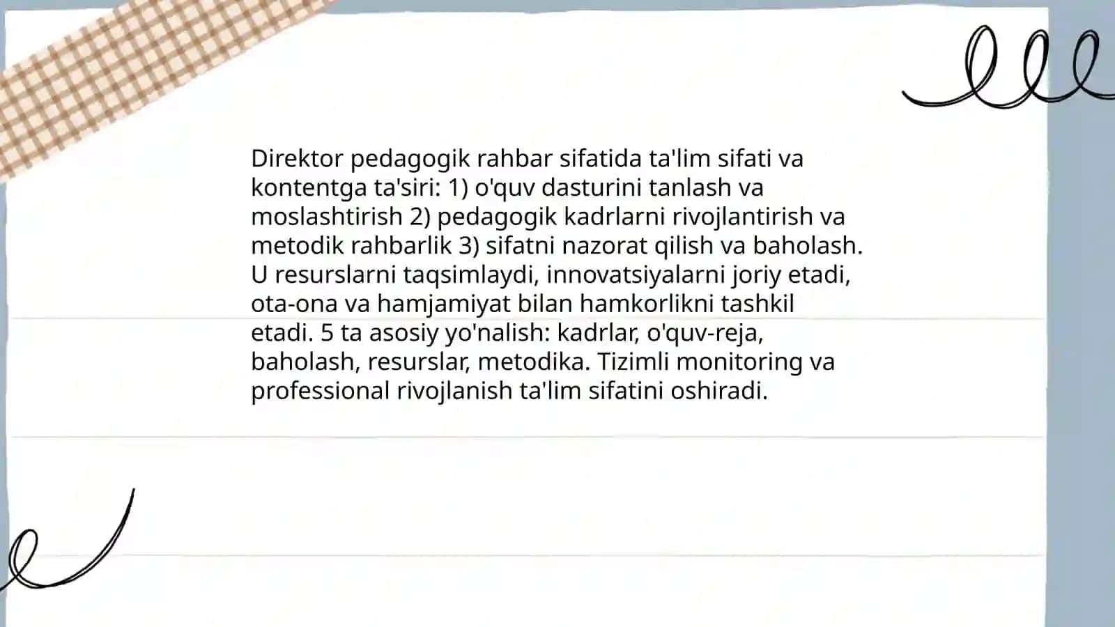 Direktor- maktabgacha ta'lim tashkiloti raxbari 4