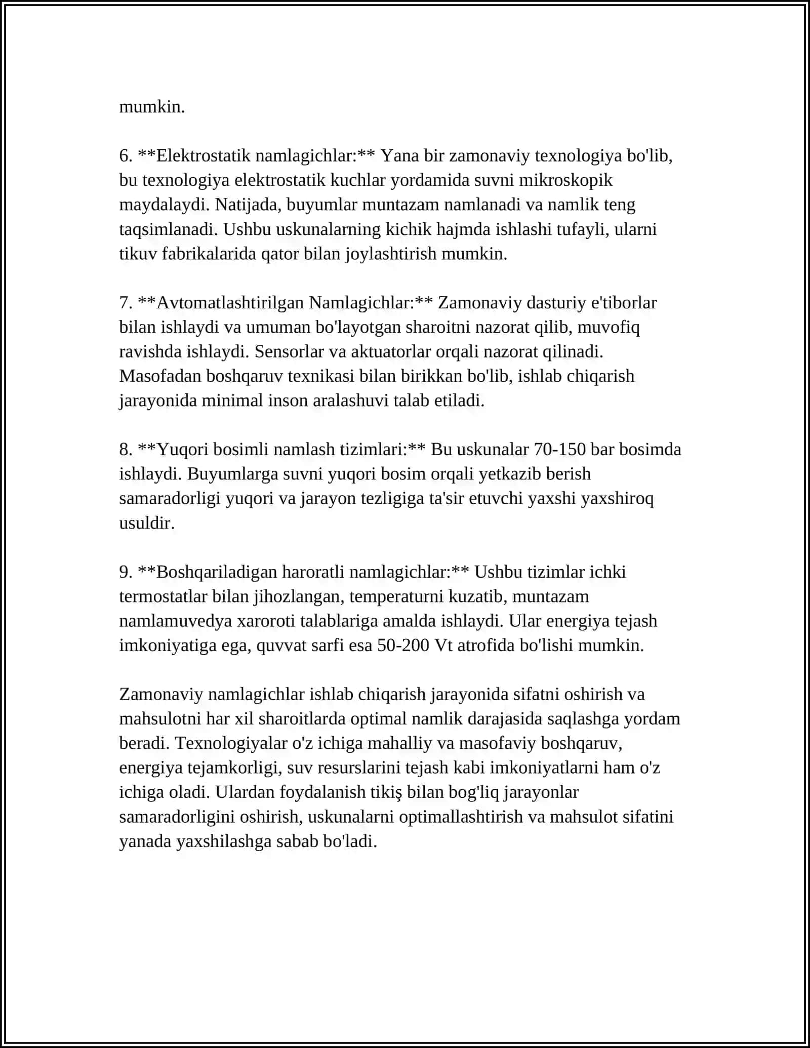 TIKUV BUYUMLARIGA NAMLAB-ISITIB ISHLOV BERISH ZAMONAVIYUSKUNALARI 4