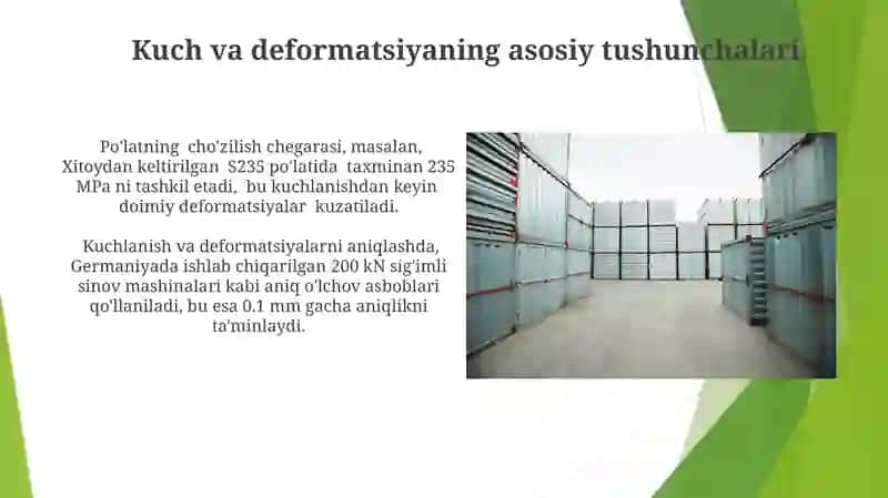 Po'latning Statik Yuk Ustida Ishlash 4
