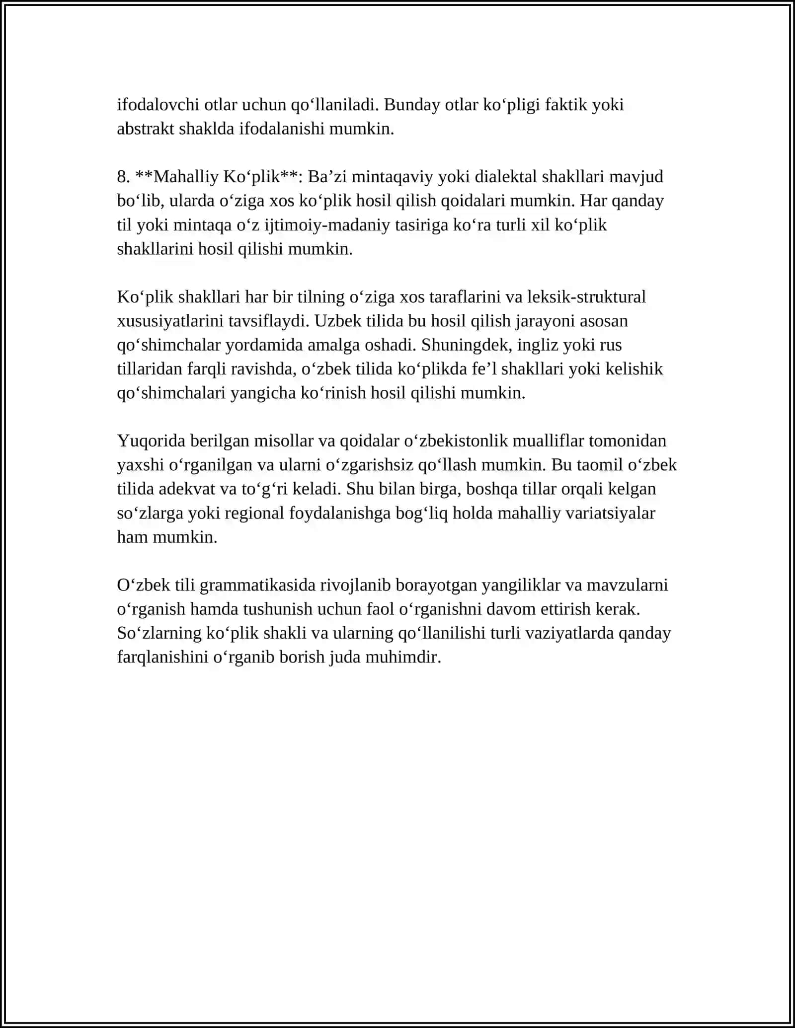 KO'PLIKKA OID MASHQLAR 4