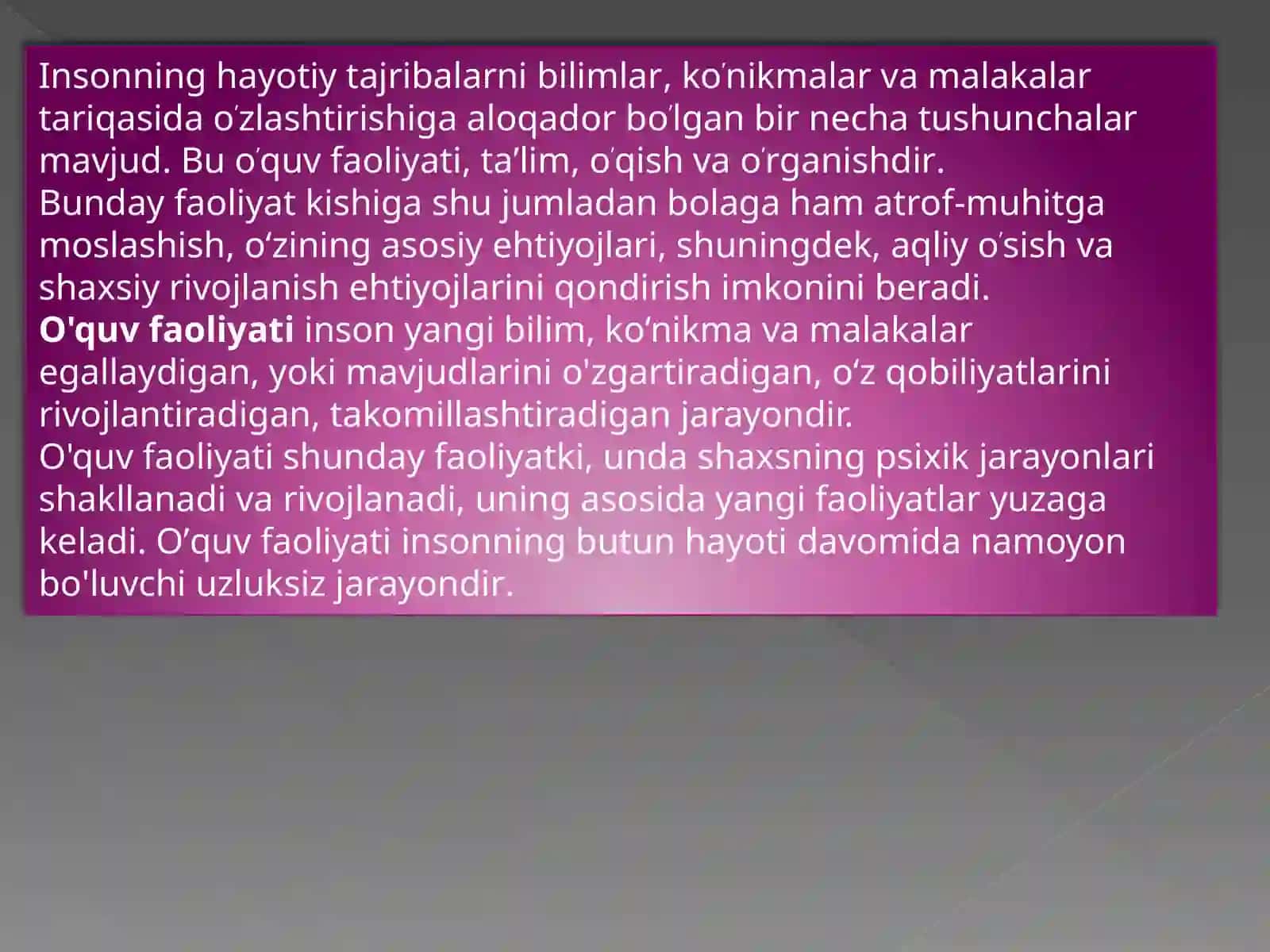 RIVOJLANISH PSIXOLOGIYASIPEDAGOGIKA PSIXOLOGIYA 4