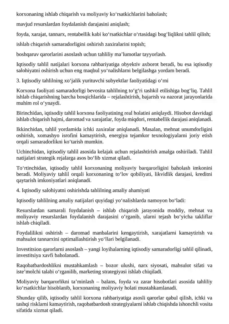 MOLIYAVIY HIOBOT TAHLILI FANIDAN TAYYORLAGAN REFERATI 4