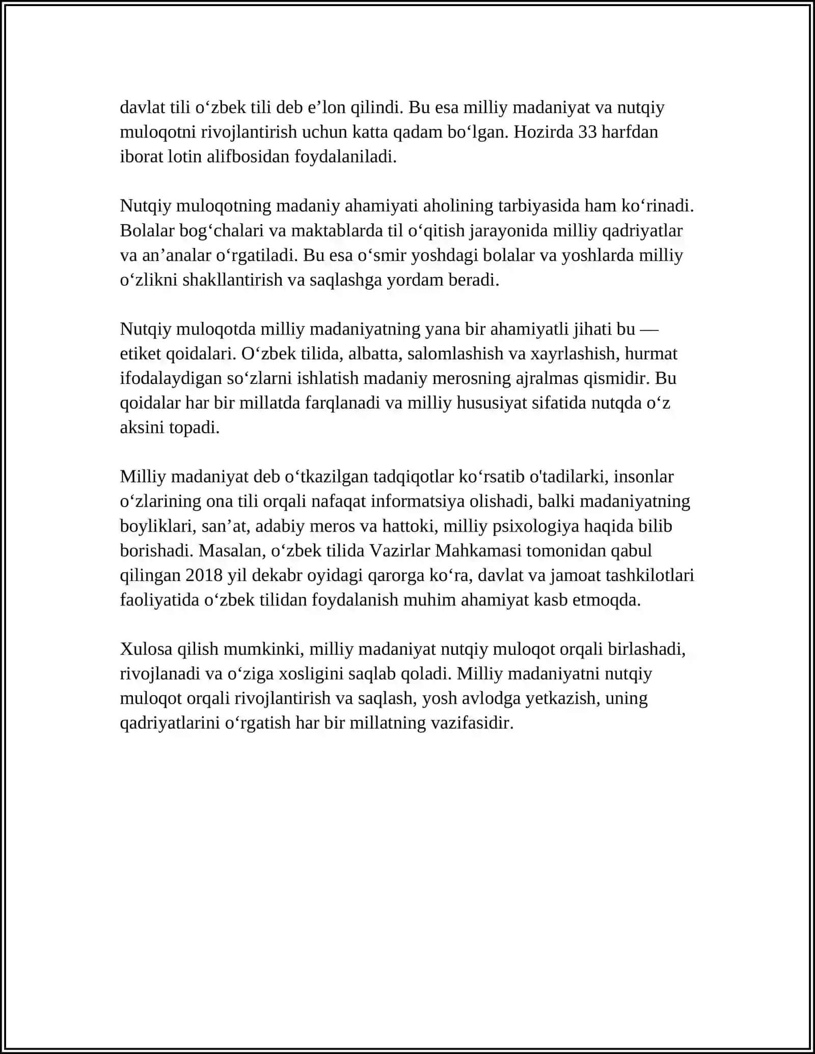 NUTQIY MULOQOTDA MILLIY MADANIYATNING AKS ETISHI 4