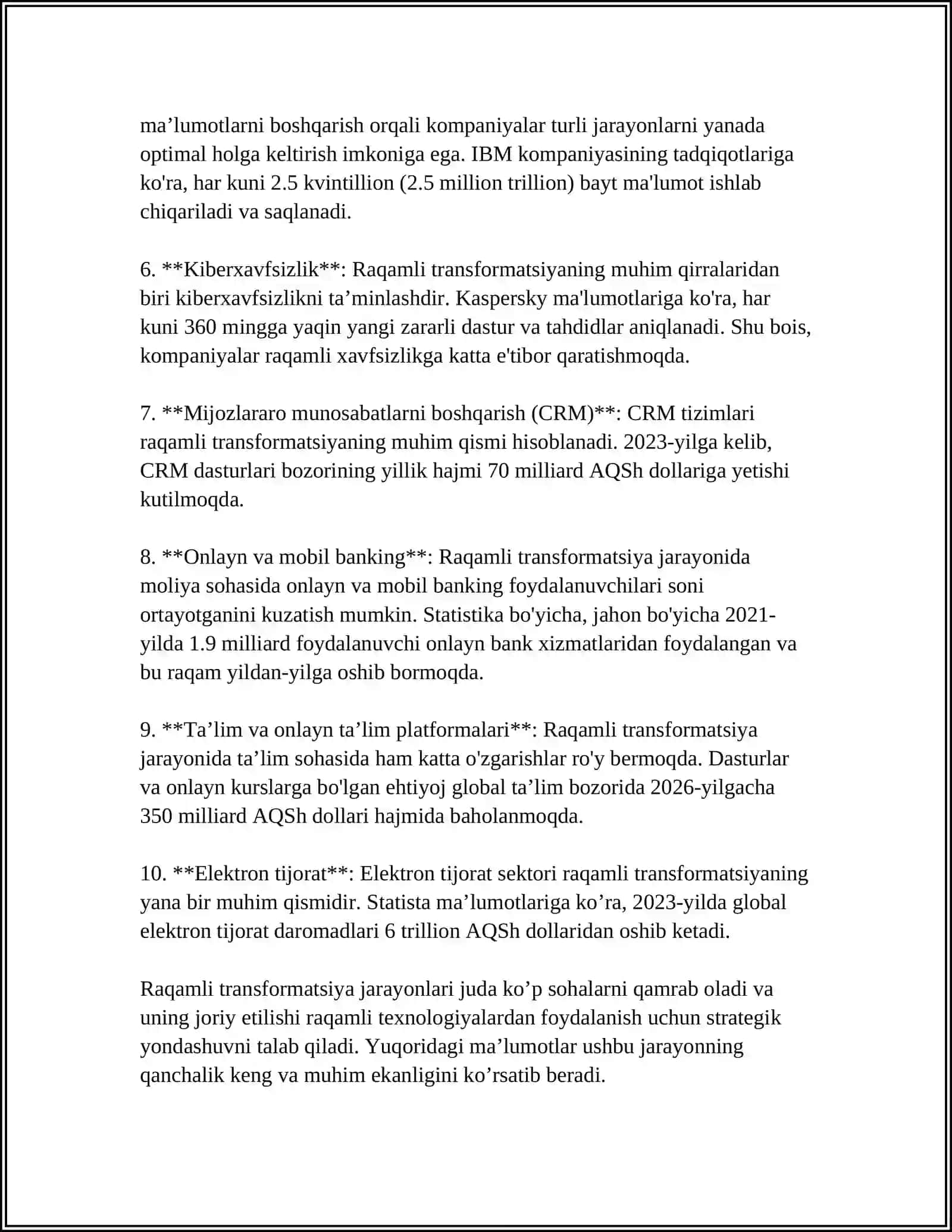 QOʻSHIMCHA TEXNOLOGIYALAR. RAQAMLI IQTISODIYOTDAGI SANOAT DEFORMASIYASI 4