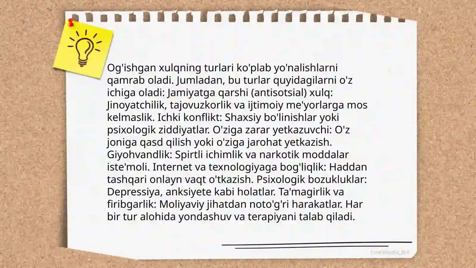 Og'ishgan xulqning diagnostik usullari 4