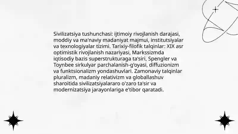 Tarix falsafasi silvizatsiyasi va madaniyati 4