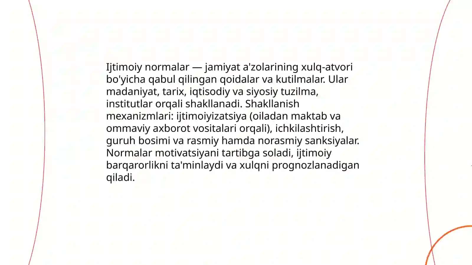 Ijtimoiy motivatsiyasi va ijtimoiy tartibni saqlash 4