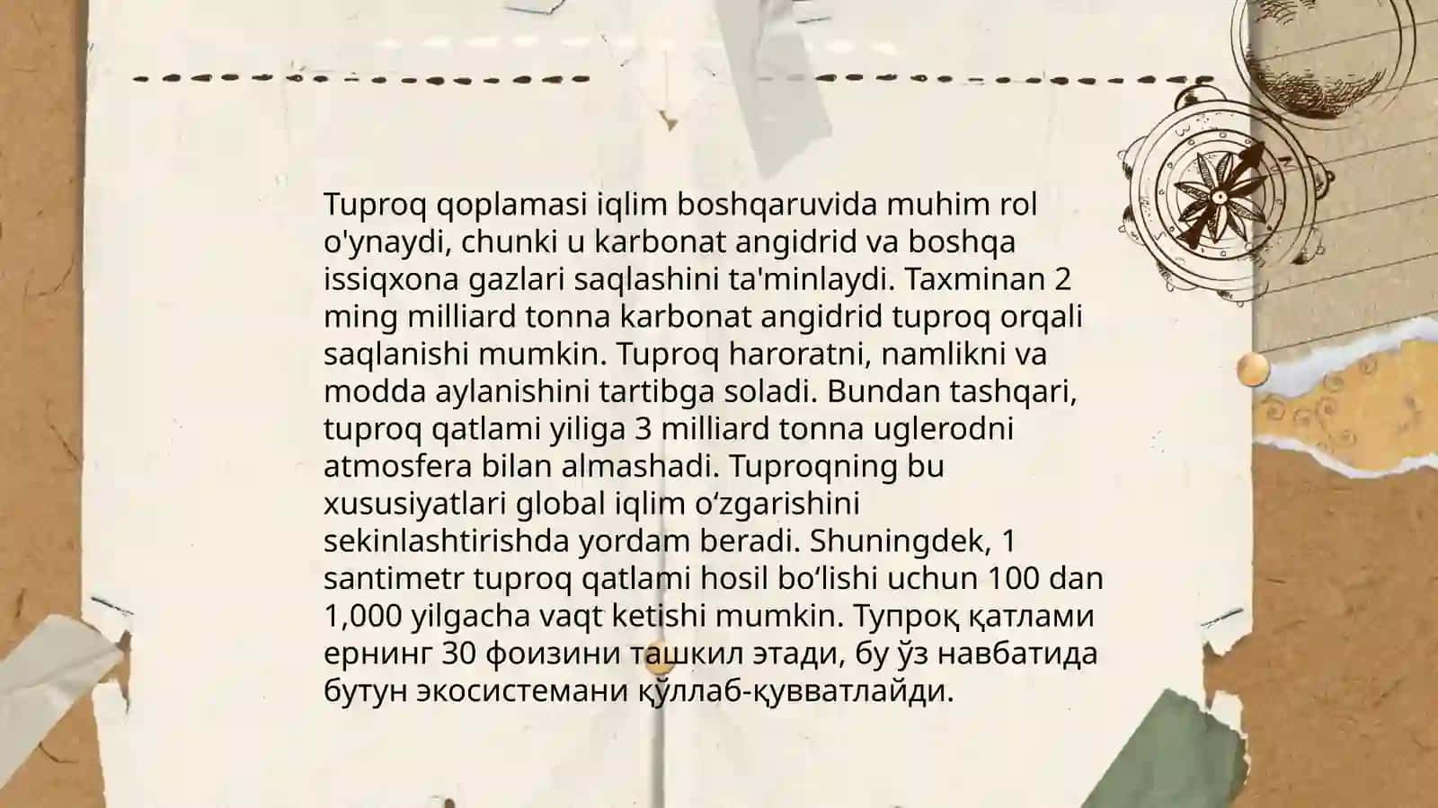 Tuproq qoplamining sayyoraviy roli 4